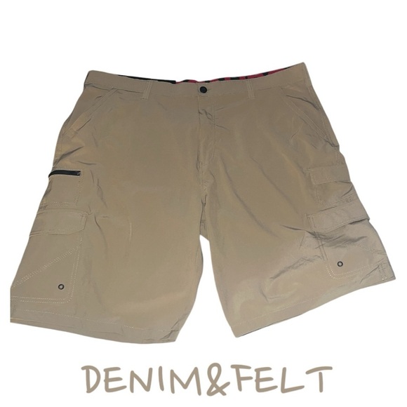 IRON Clothing Men's Stretch Hybrid Cargo Short | Color: Khaki | NEW/NWT!!🩳🩳 - Picture 7 of 8